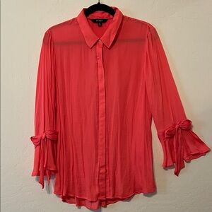 IMNYC- Isaac Mizrahi Women's Coral Tunic Blouse